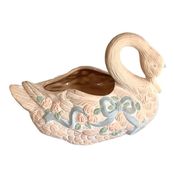 Vintage CBK LTD Ceramic Clay Swan Vase - Picture 5 of 12
